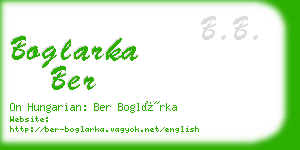 boglarka ber business card